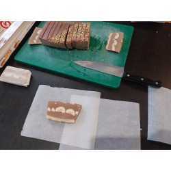 Banange et tranche prête à être emballée.