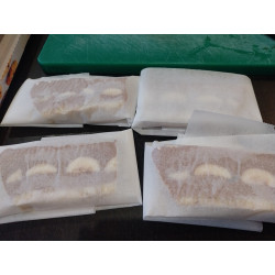 Tranches de banange emballées.